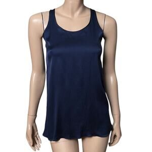 MARNI Silk Tank Made in Italy Size Small Dark Blue Color Sleeveless Stretchy